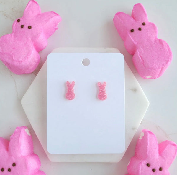 Bunny Studs-Pink