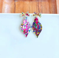 Confetti Ornament Dangles in Pink