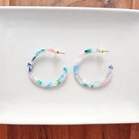 Sea Glass Beach Hoops