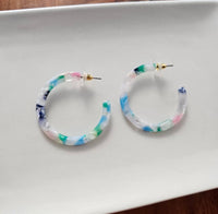 Sea Glass Beach Hoops