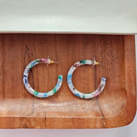 Sea Glass Beach Hoops