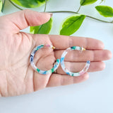 Sea Glass Beach Hoops