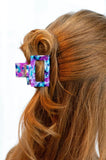 Acrylic Square Hair Claw-Purple Sky