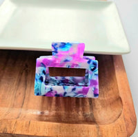 Acrylic Square Hair Claw-Purple Sky