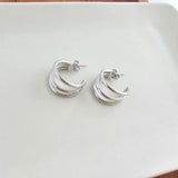Luxe Treya Hoops - Silver