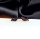 Bat Studs-Black Glitter