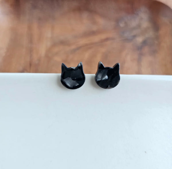 Black Cat Studs