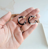 Black and White Mini Hoops