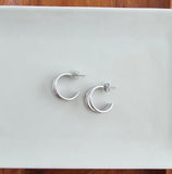 Luxe Treya Hoops - Silver