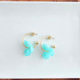 Magnolia Hoops-Aqua