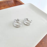 Luxe Treya Hoops - Silver