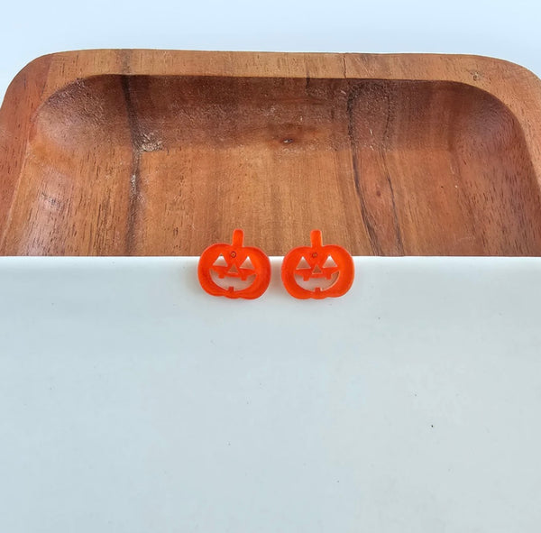 Acrylic Jack O' Lantern Studs