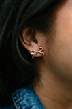 Gold Bow Studs
