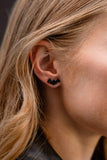 Bat Studs-Black Glitter