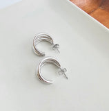 Luxe Treya Hoops - Silver