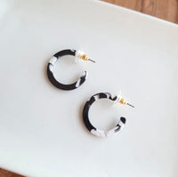 Black and White Mini Hoops