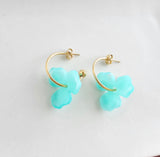 Magnolia Hoops-Aqua
