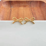 Gold Bow Studs