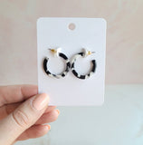 Black and White Mini Hoops