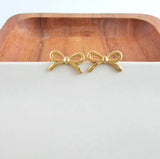 Gold Bow Studs