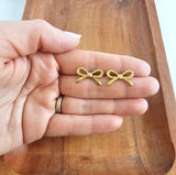 Gold Bow Studs