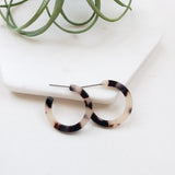 Blonde Tortoise Hoops Mini