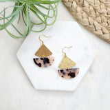 Blonde Tortoise Shell Dangle Earrings