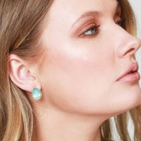 Tear Drop Stud Earrings