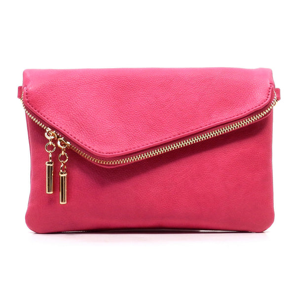 Envelope 3 way Clutch Wristlet and Purse in Pink