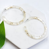 Gold Flake Hoop Earrings