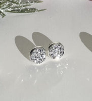 Druzy Studs in Silver 10mm