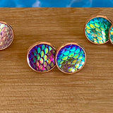 Mermaid Studs in Purple