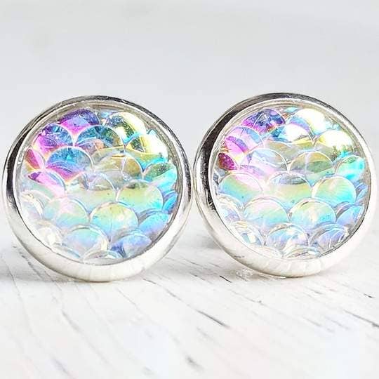 Mermaid Studs in Silver