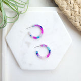 Purple Sky Mini Hoop Earrings