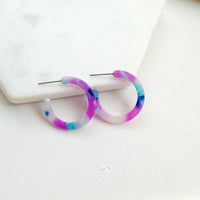 Purple Sky Mini Hoop Earrings