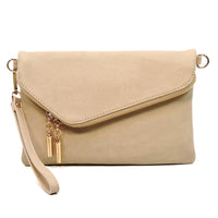 Envelope 3 way Clutch Wristlet and Purse in Nude