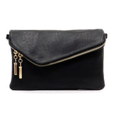 Envelope 3 way Clutch Wristlet and Purse in Black