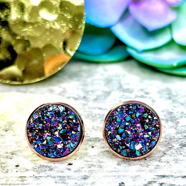 Winter Skies Druzy Earrings