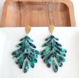 Palm Earrings - Green