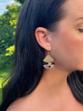 Blonde Tortoise Shell Dangle Earrings