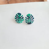 Monstera Leaf Studs