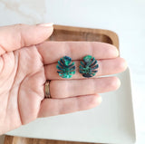 Monstera Leaf Studs