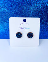 Winter Blue Druzy Earrings