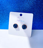 Winter Blue Druzy Earrings