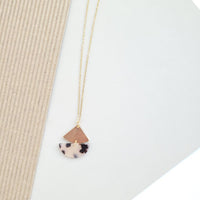 Blonde Tortoise Dangle Necklace