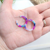 Purple Sky Mini Hoop Earrings