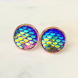 Mermaid Studs in Purple