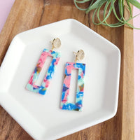 Island Flower Druzy Dangles